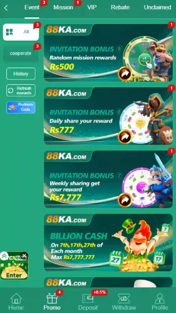 88KA Game Download Reward